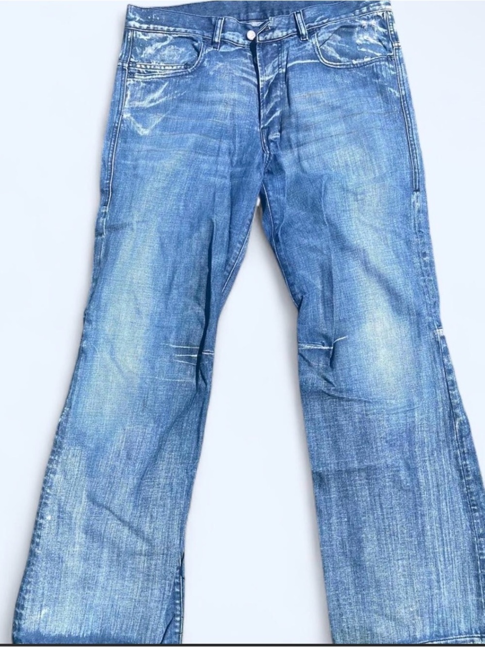 Men's Diesel JeansLight Blue Washed Jeans - Casual Straight Fit